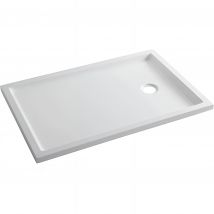 Receveur De Douche Extra-plat Acrylique Haute Densité Sanindusa Piano Fond Lisse 100x90 Épaisseur 3.5cm Blanc - Tecnomat