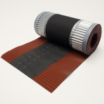 Closoir De Faîtage - Rouge - 390 Mm X 5 Ml - Souple Ventilé Aluminium Et Fibre - Ral 8004 - Bricoman