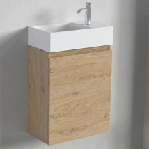 Lomazoo Meuble Lave-mains Malibu Chêne Clair - 40cm - Bricoman