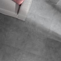 Carrelage Sol Effet Béton Betonico 45x45 Cm - Dimensions: 45 X45 Cm - Blanc-gris - Bricoman