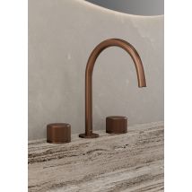 Robinet Mélangeur De Lavabo Sur Plage Or Rose Brossé - Leros - Bricoman