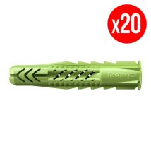 Boîte De 20 Chevilles Universelle Ux Green Fischer 518887 Ø10 X 60 Mm Sans Vis - Tecnomat