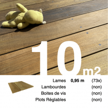 Planches De Terrasse Bois Exotique Ipe Pour 10 M² • Longueur 0,95 M - Bricoman