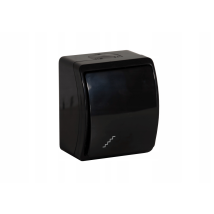 Interrupteur Va-et-vient Étanche En Saillie Ip44 Noir Viplast - Tecnomat