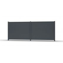 Kit Lames De Clôture Aluminium Lames Pleines Gris 7016 - Hauteur 100 Cm - Long 10 M - Poteaux À Sceller - Bricoman