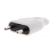 Fiche Mâle 2p 6a Latérale - Blanc - Zenitech - Bricoman