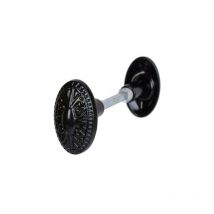 Bouton Double Fonte 92 Mm Avec Carré 6 Mm En Aluminium Noir Modèle Decor Klose Besser - Bricoman