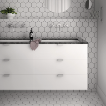 Carrelage Hexagonal Imitation Tomette Kromatica 11,6x10,1cm White - Bricoman