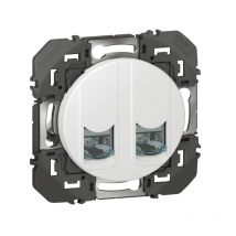 Dooxie Prise Double Multimédia Rj45 - Blanc - Bricoman