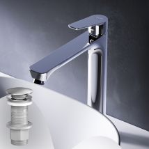 Mitigeur De Lavabo, Robinet De Lavabo, Avec Bonde Clic Clac, Robinet De Lave-mains, Chromé, Taille L, Fta92200 Am.pm - Bricoman