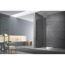Swiss Aqua Technologies Walk-in Paroi De Douche À L'Italienne 77x200 Cm, Verre Fumé Easy Clean (wi80ks) - Bricoman