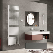 Sèche-serviettes Électrique + Soufflant 750w Gris Moyen Fleche Booster - Irsap - Bricoman