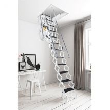 Escalier Grenier Electrique - Trappe 70x120cm - Hauteur 2.76 À 3.05m - Aci-the300b/120x70 - Bricoman