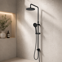 Colonne De Douche Sans Robinetterie Max Pomme 220mm+douchette 1 Jet(s), Noir, F07ta022 Hit Am.pm - Tecnomat