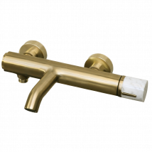 Manopola Mitigeur Bain-douche Mécanique Or Brossé Marbre - Bricoman