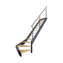 Escalier Quart-tournant Droit Gris Anthracite, Spark Kordo - Tecnomat