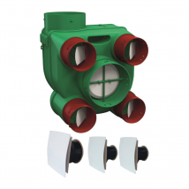 Kit Vmc Simple Flux Autoréglable Basse Consommation Ariant + 3 Bouches Design - Vortice - Kvard - Bricoman