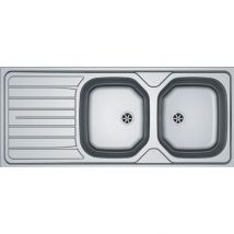Évier Inox Double À Encastrer Franke - Ren 621 2c/1egt - 1160x500 Mm - 898311 - Bricoman