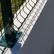 Poteau Carré À Platine Acier Galvanisé Vert 1,93m - Bricoman