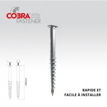 Vis De Fondation Spiral - Pour Terrasse Bois - Hauteur : 80 Cm - Fixation Sans Beton - Facile & Rapide À Monter - Bricoman