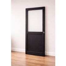 Porte Coulissante Atelier Noir H204 X L63 Cm Sans Meneau, Serrure Condamnation Gd Menuiseries - Tecnomat
