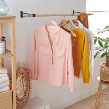 Penderie Murale Bois Et Métal L100 Cm Noir Ysia - Bricoman