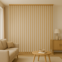 Kit Claustra – Hêtre Massif – Lames Droites – Facile À Monter – 250 × 160 Cm – 18 Lames - Bricoman