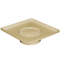 Receveur Pvc Siphonné Sortie Ø90-100-110 First 400x400 - Sable - Tecnomat