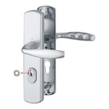 Poignée De Porte Modèle New-york - Coloris : F1 Argent - Epaisseur Porte : 37 - 42 - Hoppe - Bricoman