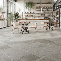 Carrelage Sol Extérieur Effet Pierre Opus Gris R10 60x60 Cm - Reflex Boutique - Bricoman