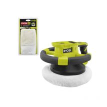 Pack Ryobi - Polisseuse Rbp18250-0 - 18v One+ - Sans Batterie Ni Chargeur - Bonnet Polissage Et Lustrage Rak2bb - Bricoman