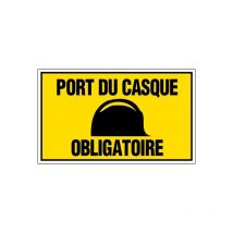 Panneau Port Du Casque Obligatoire 330x200mm Novap 4160436 - Bricoman