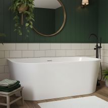 Baignoire Acrylique Murale Rea Olimpia 150cm White 150x74,5x58cm - Bricoman