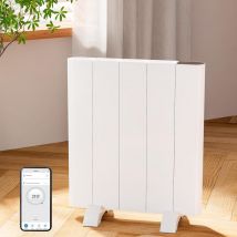Emke Radiateur Électrique 700w, Chauffage À Convection, Radiateur Sur Pied Ou Mural, Écran Lcd, Minuterie Hebdomadaire, Application De La Télécommande