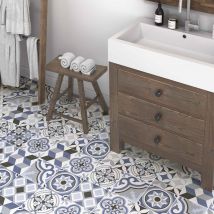 Carrelage Premium Effect Ciment Mat Matanzas Patchwork 20x20 Cm - Bricoman