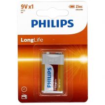 Philips Blister X 1 Pile 9 V Longlife 6f22 - Bricoman
