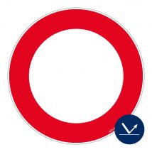 Panneau Interdiction - Rétroréfléchissant Classe 1 - Ø450mm - 4083001 - Bricoman