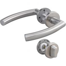 Poignée De Porte Sur Rosace Inox Mat - Condamnation - Trondheim - Hoppe Et Cie - Bricoman