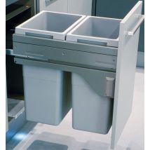 Poubelle De Cuisine Tri Sélectif 2 Bacs Encastrable 80l (38+38) Hailo Euro Cargo 450 Soft Close - Bricoman