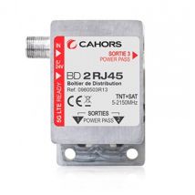 Repartiteur Coaxial/rj45 1 Entree Coax / 2 Sorties Rj45 Cahors 0980503r13 - Tecnomat