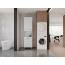Colonne De Salle De Bain Sur Pied - 180 Cm - Blanc - Minela - Tecnomat