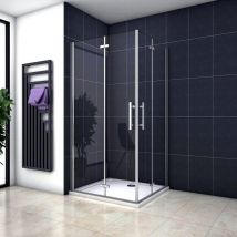 Océan Cabine De Douche 90x90x185cm En Verre Anti-calcaire 2 Portes De Douche - Bricoman