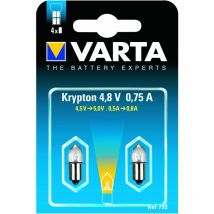 Varta - 2 Ampoules 4.8v 0.75a Krypton Culot Lisse Varta - Bricoman