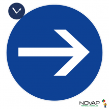 Panneau Sens Obligatoire - Rétroréfléchissant Classe 1 - Ø180mm - 4043005 - Bricoman