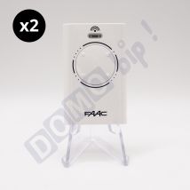 Lot De 2 Télécommandes Blanches Faac Xt4 868 Slh - Réf 787010 – 4 Canaux, 868.35 Mhz + 1 Porte-clés Domobip Offert - Bricoman