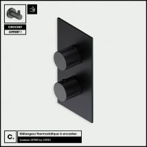 Mélangeur Thermostatique De Douche Et Baignoire - Avec Crochet Offert | Contour | Graphite - Bricoman