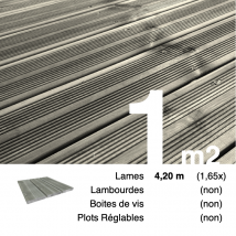 Planches De Terrasse Pin Autoclave Gris Pour 1 M² • Longueur 4,2 M - Bricoman