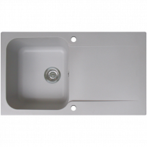 Lisse Évier Réversible 1 Cuve 1 Égouttoir En Résine Gris - Bricoman