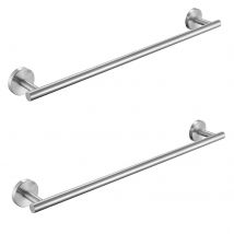 2pcs Porte-serviettes De Salle De Bain - Porte-serviettes Brossé En Acier Inoxydable 304 - Porte-serviettes Unipolaire Adapté Pour Salle De Bain - 