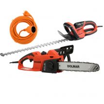 Pack - Dolmar Taille-haie Électrique 670w 55 Cm Ht5510 + Tronçonneuse Électrique 1800w 40 Cm Es43tlc + Rallonge 20m - Bricoman